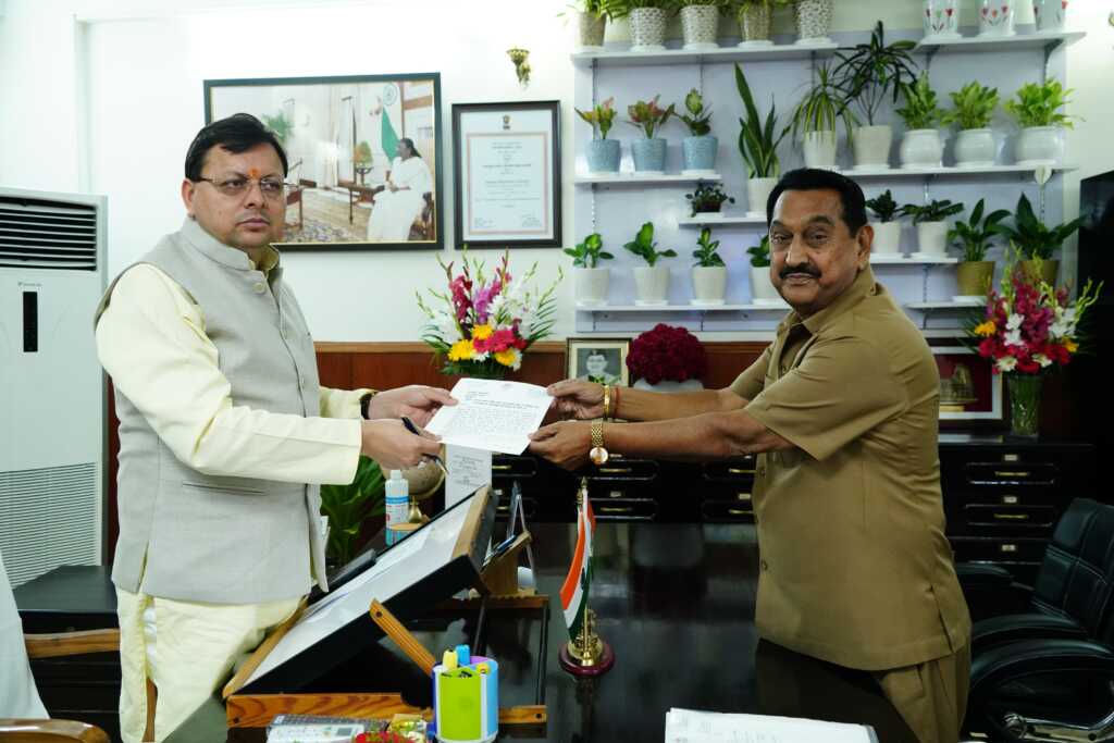 किच्छा विधायक तिलक राज बेहड ने मुख्यमंत्री पुष्कर सिंह धामी से की मुलाक़ात
